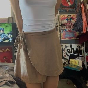 Tan Wrap Skirt